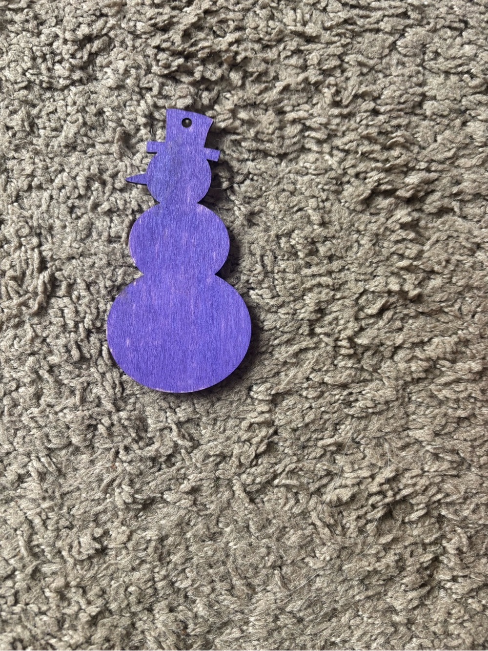 Purple Snowman Wooden Wall Hanging - Decorative Home Accent
